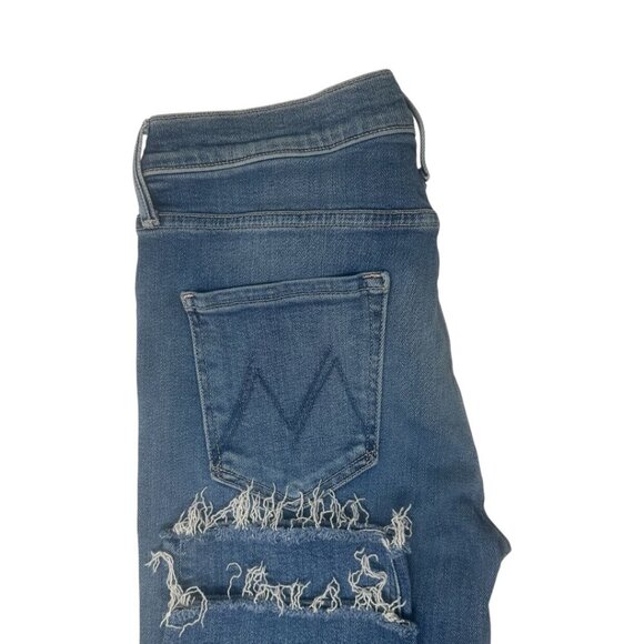 Mother Mid Rise Dazzler Ankle Fray Jeans Size 31 In Riding the Cliffside Wash - Picture 8 of 16